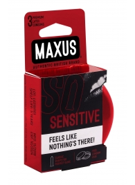 Ультратонкие презервативы в железном кейсе MAXUS Sensitive - 3 шт. - Maxus - купить с доставкой в Ессентуках