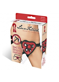 Трусики с красным сердечком для страпона - Lux Fetish - купить с доставкой #SOTBIT_REGIONS_UF_V_REGION_NAME#