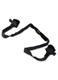 Черная поддержка с подкладкой для комфорта шеи с манжетами на лодыжки - Lux Fetish - купить с доставкой в Ессентуках