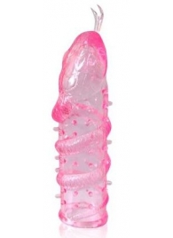 Закрытая рельефная насадка Crystal sleeve snakes в виде змеи с усиками - 14 см. - Erowoman-Eroman - в Ессентуках купить с доставкой