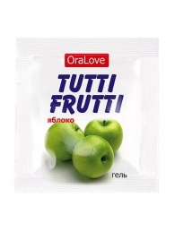 Пробник гель-смазки Tutti-frutti с яблочным вкусом - 4 гр. - Биоритм - купить с доставкой в Ессентуках
