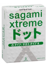 Презервативы Sagami Xtreme SUPER DOTS с точками - 3 шт. - Sagami - купить с доставкой в Ессентуках