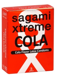 Ароматизированные презервативы Sagami Xtreme COLA - 3 шт. - Sagami - купить с доставкой в Ессентуках