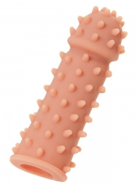 Телесная реалистичная насадка KOKOS Extreme Sleeve 03 с дополнительной стимуляцией - 12,7 см. - KOKOS - в Ессентуках купить с доставкой