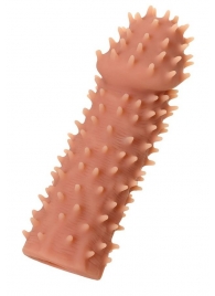 Телесная реалистичная насадка KOKOS Extreme Sleeve 07 с дополнительной стимуляцией - 12,7 см. - KOKOS - в Ессентуках купить с доставкой