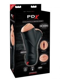 Мастурбатор в колбе с двумя тоннелями Double Penetration Vibrating Stroker - Pipedream - в Ессентуках купить с доставкой