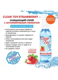 Очищающий спрей для игрушек CLEAR TOY Strawberry - 100 мл. - Биоритм - купить с доставкой в Ессентуках