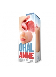 Телесный мастурбатор-ротик с язычком Oral Anne - Blush Novelties - в Ессентуках купить с доставкой