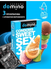 Презервативы для орального секса DOMINO Sweet Sex с ароматом мороженого - 3 шт. - Domino - купить с доставкой в Ессентуках