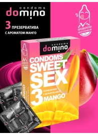 Презервативы для орального секса DOMINO Sweet Sex с ароматом манго - 3 шт. - Domino - купить с доставкой в Ессентуках