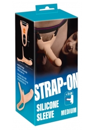 Силиконовый полый страпон на ремнях Silicone Strap-on - 16 см. - Orion - купить с доставкой в Ессентуках