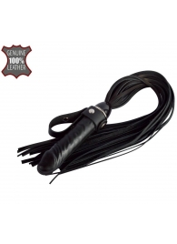 Черная плеть  Ковбой  с ручкой-фаллосом - 55 см. - Sitabella - купить с доставкой в Ессентуках