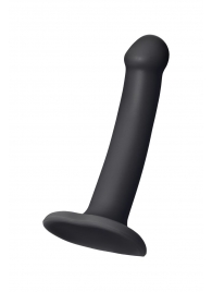 Черный фаллос на присоске Silicone Bendable Dildo S - 17 см. - Strap-on-me - купить с доставкой в Ессентуках