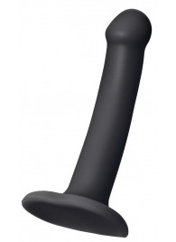 Черный фаллос на присоске Silicone Bendable Dildo S - 17 см. - Strap-on-me - купить с доставкой в Ессентуках