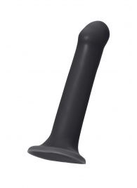 Черный фаллос на присоске Silicone Bendable Dildo L - 19 см. - Strap-on-me - купить с доставкой в Ессентуках