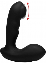 Черный стимулятор простаты Alpha-Pro 7X P-Milker Silicone Prostate Stimulator with Milking Bead - XR Brands - в Ессентуках купить с доставкой