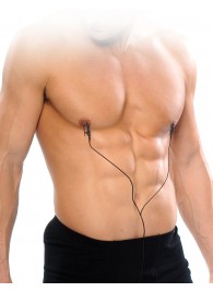 Черные электрические зажимы для сосков Shock Therapy Nipple Clamps - Pipedream - купить с доставкой в Ессентуках