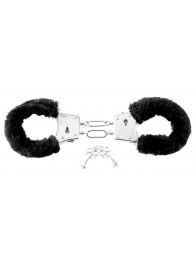 Меховые чёрные наручники Beginner s Furry Cuffs - Pipedream - купить с доставкой в Ессентуках