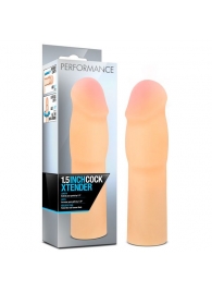 Телесная насадка-удлинитель на пенис PERFORMANCE 1.5INCH COCK XTENDER - 16 см. - Blush Novelties - в Ессентуках купить с доставкой