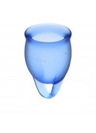 Набор синих менструальных чаш Feel confident Menstrual Cup - Satisfyer - купить с доставкой в Ессентуках