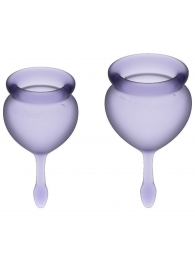 Набор фиолетовых менструальных чаш Feel good Menstrual Cup - Satisfyer - купить с доставкой в Ессентуках