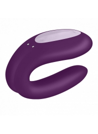Фиолетовый вибратор для пар Double Joy с управлением через приложение - Satisfyer