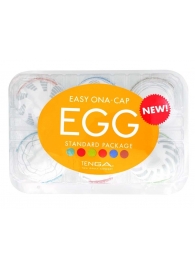 Набор из 6 мастурбаторов Tenga EGG Easy Beat с различным рельефом - Tenga - в Ессентуках купить с доставкой