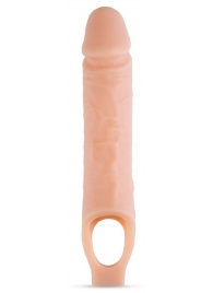 Телесный реалистичный фаллоудлинитель 10 Inch Silicone Cock Sheath Penis Extender - 25,4 см. - Blush Novelties - в Ессентуках купить с доставкой