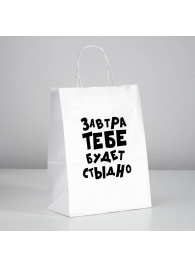 Подарочный пакет  Завтра тебе будет стыдно  - 30 х 24 см. - UPAK LAND - купить с доставкой в Ессентуках