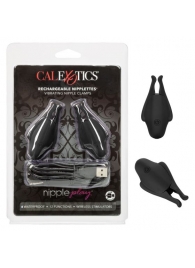 Черные виброзажимы для сосков Nipple Play Rechargeable Nipplettes - California Exotic Novelties - купить с доставкой в Ессентуках