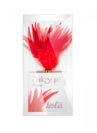 Красный перьевой тиклер Plume - 23 см. - Lola Lingerie - купить с доставкой в Ессентуках