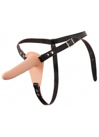 Телесный поясной страпон с вибрацией Vibrating Strap-On - 15,7 см. - Orion - купить с доставкой в Ессентуках