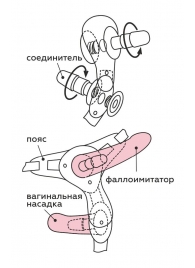 Черный пояс для женщин BEST SELECT с 3 насадками - LOVETOY (А-Полимер) - купить с доставкой в Ессентуках