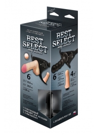 Черный пояс для женщин BEST SELECT с 3 насадками - LOVETOY (А-Полимер) - купить с доставкой в Ессентуках