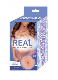 Телесный вибромастурбатор-вагина Real Women Vibration - Real - в Ессентуках купить с доставкой