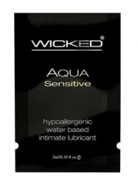 Мягкий лубрикант на водной основе WICKED AQUA Sensitive - 3 мл. - Wicked - купить с доставкой в Ессентуках