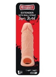 Телесная насадка EXTENDER WITH BALL STRAP 5.5 - 14 см. - Dream Toys - в Ессентуках купить с доставкой