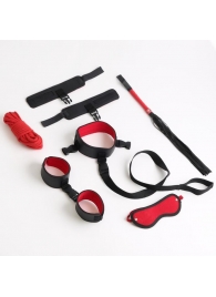 Черно-красный эротический набор из 7 предметов - Сима-Ленд - купить с доставкой в Ессентуках