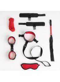 Черно-красный эротический набор из 7 предметов - Сима-Ленд - купить с доставкой в Ессентуках