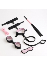 Черно-розовый эротический набор из 7 предметов - Сима-Ленд - купить с доставкой в Ессентуках