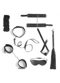 Черный эротический набор из 8 предметов - Сима-Ленд - купить с доставкой в Ессентуках