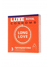 Презервативы с продлевающим эффектом LUXE Royal Long Love - 3 шт. - Luxe - купить с доставкой в Ессентуках