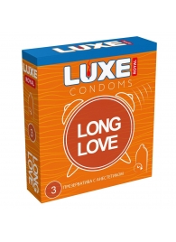 Презервативы с продлевающим эффектом LUXE Royal Long Love - 3 шт. - Luxe - купить с доставкой в Ессентуках