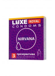 Презервативы с увеличенным количеством смазки LUXE Royal Nirvana - 3 шт. - Luxe - купить с доставкой в Ессентуках