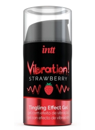 Жидкий интимный гель с эффектом вибрации Vibration! Strawberry - 15 мл. - INTT - купить с доставкой в Ессентуках