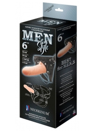 Телесный пустотелый харнесс MEN Style - 17,5 см. - LOVETOY (А-Полимер) - купить с доставкой в Ессентуках