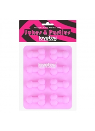 Розовая формочка для льда и шоколада Pecker Chocolate/Ice Tray - Lovetoy - купить с доставкой в Ессентуках