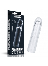 Прозрачная насадка-удлинитель Flawless Clear Penis Sleeve Add 2 - 19 см. - Lovetoy - в Ессентуках купить с доставкой