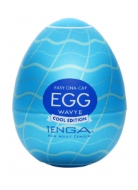 Мастурбатор-яйцо с охлаждающей смазкой EGG Wavy II Cool - Tenga - в Ессентуках купить с доставкой