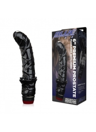 Черный вибромассажер простаты 6  Premium Prostate Massager - BlueLine - в Ессентуках купить с доставкой